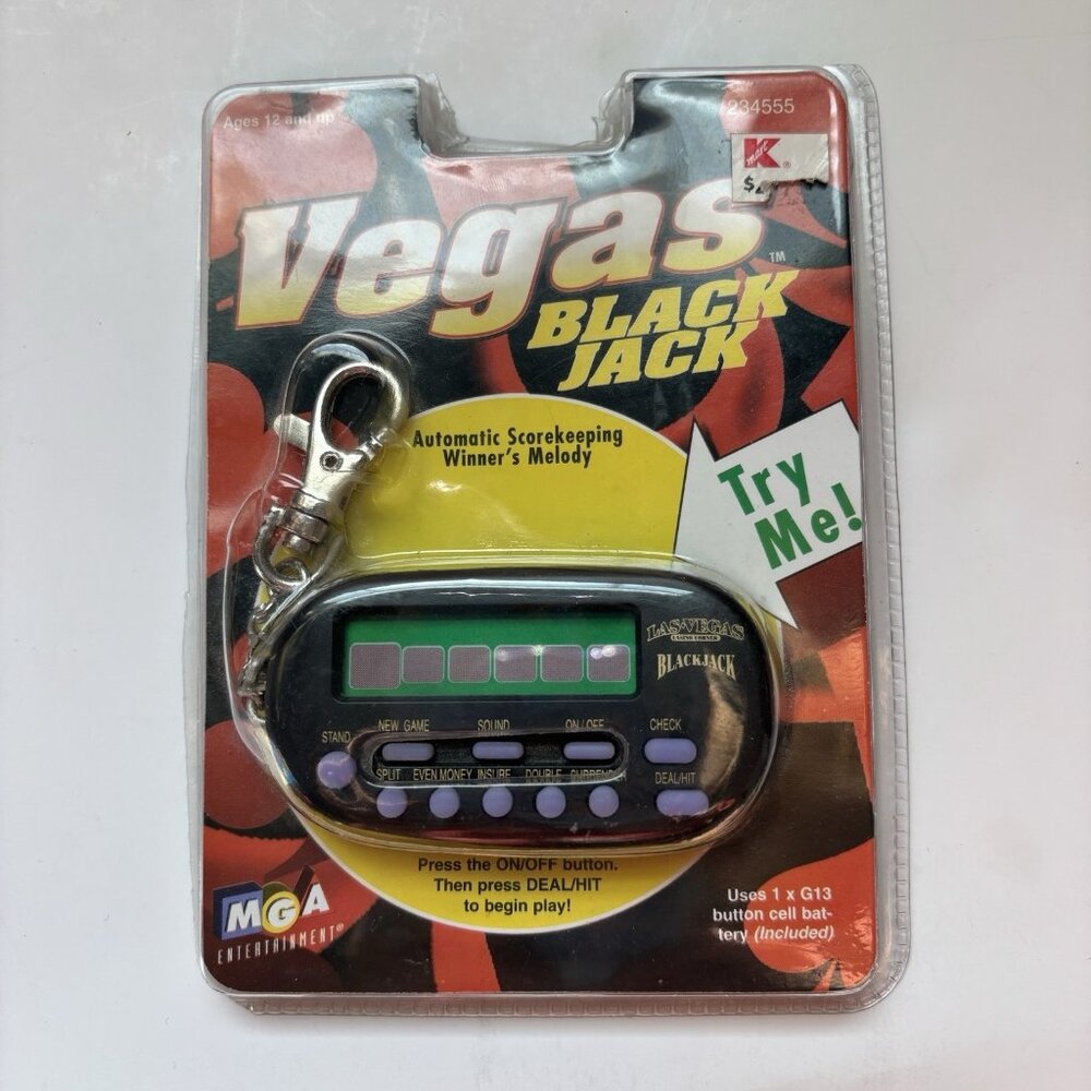 MGA Electronic Vegas Poker Keychain 1998 234562 Original Packaging Been Open